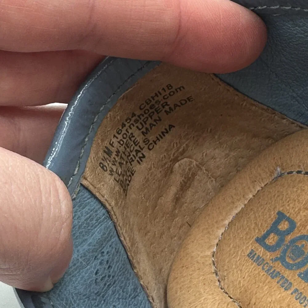 Born Slip-On Finley Leather Penny Loafer Blue Women's 8.5M - Picture 6 of 6